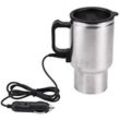 Dewin - Auto-Heizbecher – Auto-Wasserkocher, Edelstahl-Elektroauto-Heizbecher für Kaffee, Tee, Wasser, 450 ml, 12 v