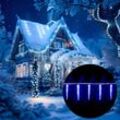 Led Lichterkette Eiszapfen Eisregen Innen Außen Weihnachtsbeleuchtung 80 Eiszapfen led Blau