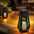 Nowa - Solarleuchten für Außen zum stellen led Solar Tischleuchte Hängelampe Garten led Laterne Flammeneffekt, mit tanzendem Lichteffekt, 1x led