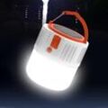 Wiederaufladbare Solarleuchte, Outdoor-Taschen-Camping-Taschenlampe, tragbare Zeltlampe, Sicherheits-Notlicht-Powerbank, 5 Modi Angeln Flutlicht