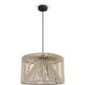 Paco Home LED Pendellampe Wohnzimmer Hängeleuchte Esszimmer Vintage Korboptik Boho Natur Pendelleuchte, Schwarz 14