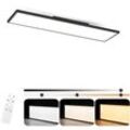 GBLY LED Panel Deckenleuchte Schwarz Deckenpanel - Dimmbar 100x30 CM Deckenlampe Flach Büro mit Fernbedienung Wohnzimmerlampe 24W Küchenlampe Modern