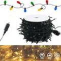 Hengmei - Outdoor-Lichterketten 80m led Lichterkette Lichterwand Warmweiß Lichtervorhang 8 Leuchtmodi IP44 Wasserfest Innen/Außen, Weihnachten,