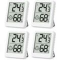 Sollbry Stück Mini-Thermometer-Hygrometer-Innenthermometer, digitales Hygrometer-LCD-Thermometer für Zuhause, Terrarium, Babyzimmer, Büro – Weiß