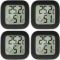 Sollbry - Stück Mini-LCD-Thermometer-Hygrometer für den Innenbereich, digital, Temperatur, Luftfeuchtigkeit, hochpräzise, tragbar, -50 ℃ 70 ℃, 10 %