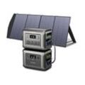 Allpowers - Tragbare Powerstation R1500 mit Zusatzakku B1000 mit SP033 200W Solarpanel, Kapazität von 1152Wh auf 2304Wh LiFePO4 Batterie, 1800W