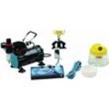 AS-18KB professionelles airbrush set kompressor airbrushpistole komplett kit inkl halter - Bc-elec