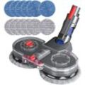 Elektrischer Wischkopf für Dyson V15 V11 V10 V8 V7 Staubsauger mit abnehmbarem Wassertank, 12 waschbare Wischmopps