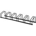 Fahrradständer Radständer Mehrfachständer Aufstellständer Fahrrad Ständer wetterfest langlebig Boden- und Wandmontage Stahl bis 6 Fahrräder Schwarz