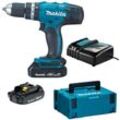 Makita - 18V Schlagbohrmaschine mit 2 x 1.5Ah Li-Ion Akkus, Schnellladegerät, im MakPac-Koffer DHP453RYJ