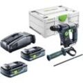 Festool BHC 18-Basic Akku Bohrhammer 18 V 1,8 J SDS Plus Brushless + 2x Akku 4,0 Ah + Schnellladegerät + Systainer