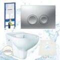 Geberit Duofix Vorwandelement Grohe WC spülrandlos Beschichtung Komplett-Set Delta21 chrom