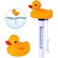 Memkey - Schwimmendes Thermometer, schwimmende Pool-Thermometer, Wasserthermometer in Cartoon-Tierform mit Seil für Innen- und Außenschwimmbäder