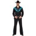 butttinette Kostüm "Cowboy" für Herren, schwarz/blau