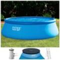 Quick-Up Pool INTEX "Easy Set" Schwimmbecken Gr. Ø/B/H/L: 457cm x Breite Höhe 107cm x Länge, 14100 l, blau ØxH: 457x107 cm