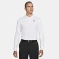 Nike Dri-FIT Victory Langarm-Golf-Poloshirt für Herren - Weiß