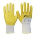 Handschuhe 03405 Größe 11 weiß/gelb Polyester mit Nitril EN 388 PSA-Kategorie II