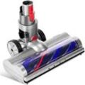 Keyoung - Bürste kompatibel für Dyson V7, V8, V10, V11, V15 Staubsauger, Bürste mit 4-LED Scheinwerfern, Flexibler Rotation und Ersatzrollen