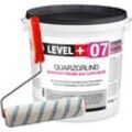 Level+ - level+ Quarzgrund Grundierung Putzhaftgrund Holz osb 20KG + Farbroller 25cm L+07