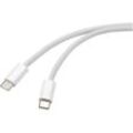 Apple iPad/iPhone/iPod Anschlusskabel [1x usb-c® Stecker - 1x usb-c® Stecker] 3.00 m Weiß - Renkforce