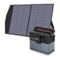 Allpowers - S300 plus 288 Wh/300 w tragbares Kraftwerk mit 1 x 100 w faltbarem Solarpanel, Lithium-Backup-Netzteil für Outdoor-Camping und Angeln