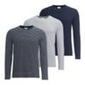 3 Herren Langarmshirts im Set