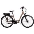 E-Bike SAXONETTE "City Plus" Gr. 45, gold (champagner), E-Bikes, 45cm, 28 Zoll (71,12cm), Pedelec, Elektrofahrrad für Damen u. Herren