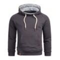 Kapuzenpullover ALESSANDRO SALVARINI "ASBeeno" Gr. L (52), grau (anthrazit) Herren Pullover mit Kapuze