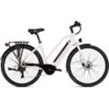 E-Bike HOLLANDIA "Mantova" E-Bikes Gr. 49cm, 28 Zoll (71,12cm), weiß Pedelec, Elektrofahrrad für Damen u. Herren