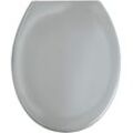 WC-Sitz WENKO "Ottana", grau (hellgrau), B:37,5cm L:44,6cm, Duroplast, WC-Sitze, Mit Absenkautomatik