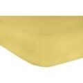 Spannbettlaken MR. SANDMAN "Jersey Classic", gold (goldfarben), B:180-200cm L:200cm, Obermaterial: 100% Baumwolle, Laken, aus 100% Baumwolle