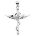 Ketten-Anhänger ADELIA´S "Damen Anhänger Kreuz aus 925 Silber mit Zirkonia" Schmuckanhänger silberfarben (silber) Damen