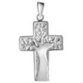 Ketten-Anhänger FIRETTI "Schmuck Geschenk Silber 925 Halsschmuck Anhänger Kreuz" Schmuckanhänger Gr. Silber 925 (Sterlingsilber), 1,24 g, silberfarben Damen