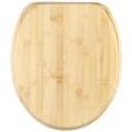 WC-Sitz SANILO "Bambus", braun, B:37,7cm L:47cm, Holz, WC-Sitze, mit Absenkautomatik