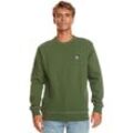 Sweatshirt QUIKSILVER "The Original" Gr. XS, grün (grüner pastures), Herren, 100% Bio-Baumwolle, Sweatshirts