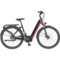 E-Bike PROPHETE "Geniesser 5.0" Gr. 48, schwarz (schwarz, rot), E-Bikes, 48cm, 28 Zoll (71,12cm), Pedelec, Elektrofahrrad für Damen u. Herren, Topseller