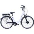 E-Bike HAWK BIKES "eCity Wave" Gr. 46, weiß, E-Bikes, 46cm, 28 Zoll (71,12cm), Pedelec, Elektrofahrrad für Damen u. Herren