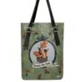 Umhängetasche DOGO "Damen Tall Bag Driving Me Nuts Vegan Damen Handtaschen (Fashion)" Gr. B/H/T: 40cm x 34cm 10cm OneSize, grün Damen, Taschen Vegan