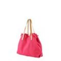 Schultertasche "Beach", Damen, Gr. B/H/T: 43cm x 32cm x 14cm one size, pink, Baumwolle, COLLEZIONE ALESSANDRO, Taschen, mit echt Leder Henkeln