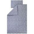 Kinderbettwäsche JULIUS ZÖLLNER "Baby- und Kinderbettwäsche aus 100% Jersey-Baumwolle", blau (shiny stars), B/L: 100cm x 135cm, , Jersey, B/L: 40cm x 60cm, Jersey, Obermaterial: 100% Baumwolle, Bettwäsche, erhältlich in den Größen 80x80+35x40cm und 100x135+40x60cm