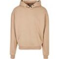 Kapuzensweatshirt URBAN CLASSICS "Urban Classics Herren Snap Hoody" Gr. 4XL, beige (unionbeige) Herren Sweatshirts