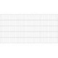 Doppelstabmattenzaun ALBERTS "Doppelstab-Gittermatte 6/5/6", grau (feuerverzinkt), H:100cm, Stahl, Zaunelemente, LxH: 200x100 cm
