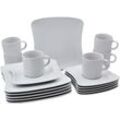 Kaffeeservice RETSCH ARZBERG "Geschirr-Set, Service SANDY", weiß, 18 tlg., Porzellan, Geschirr-Sets, Porzellan Made in Germany, 18 Teile, für 6 Personen