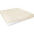 Spannbettlaken PRIMERA "Elasthan-Feinjersey", beige (ecru), Laken, B/L: 180-200cm x 200-220cm, Jersey-Elasthan, 180-200x200-220cm 30cm, Obermaterial: 95% Baumwolle, 5% Elasthan, unifarben, Aus 95% gekämmter Baumwolle und 5% Elastan, B:180-200cm L:200-220cm