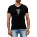 T-Shirt KINGZ Gr. XL, silberfarben (schwarz, silberfarben) Herren Shirts in ausgefallenem Design