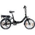 E-Bike ZÜNDAPP "Z110" Gr. 33, schwarz, E-Bikes, 33cm, 20 Zoll (50,80cm), Pedelec, Elektrofahrrad für Damen u. Herren