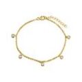Armband VIVANCE "925-Sterling Silber vergoldet Zirkonia", gelb (gelb, weiß), Armbänder, Damen, 18 + 3cm, Silber 925 (Sterlingsilber), glänzend