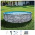 Framepool SUMMERWAVES "Elite Frame", grau, H:132cm Ø:549cm, Schwimmbecken, ØxH: 549x132 cm