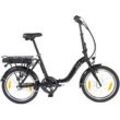 E-Bike ALLEGRO "Compact SUV 3 Plus 374" Gr. 42, schwarz, E-Bikes, 42cm, 20 Zoll (50,80cm), Pedelec, Elektrofahrrad für Damen u. Herren