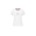 T-Shirt ALPHA INDUSTRIES "Alpha Industries Women - T-Shirts Crystal T Wmn" Gr. S, weiß (white) Damen Shirts